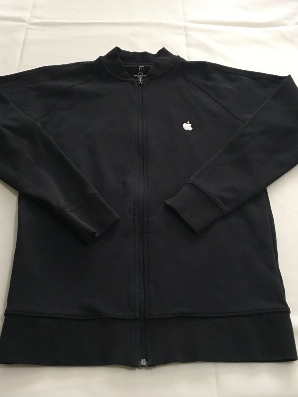 Apple Full Zip Jacket Mens Size Small Logo Tech Employee Uniform Black